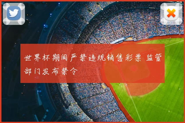 世界杯期间严禁违规销售彩票 监管部门发布禁令