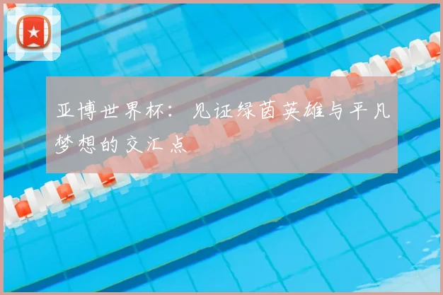 亚博世界杯：见证绿茵英雄与平凡梦想的交汇点